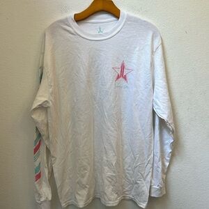 JEFFREE STAR SOLID WHITE LONG SLEEVE SHIRT SIZE LARGE (S4)